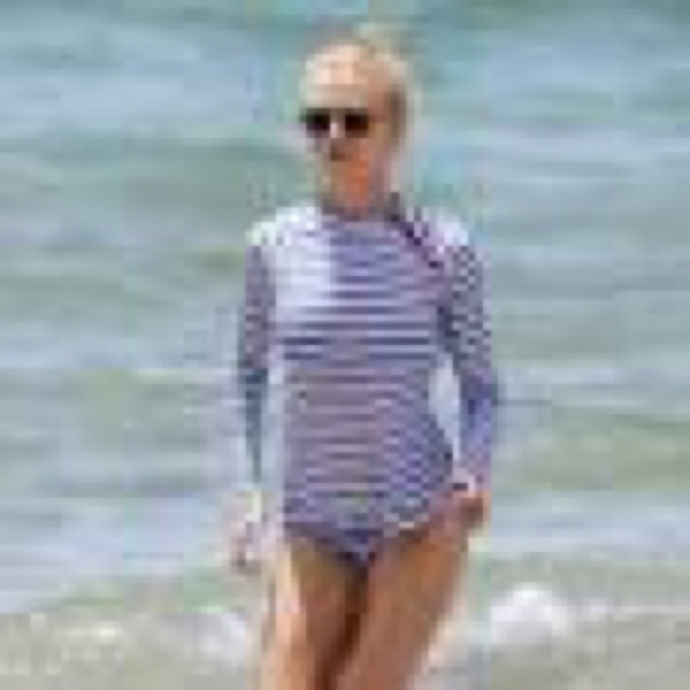 Cabana Life Navy Rashguard Top Sz L